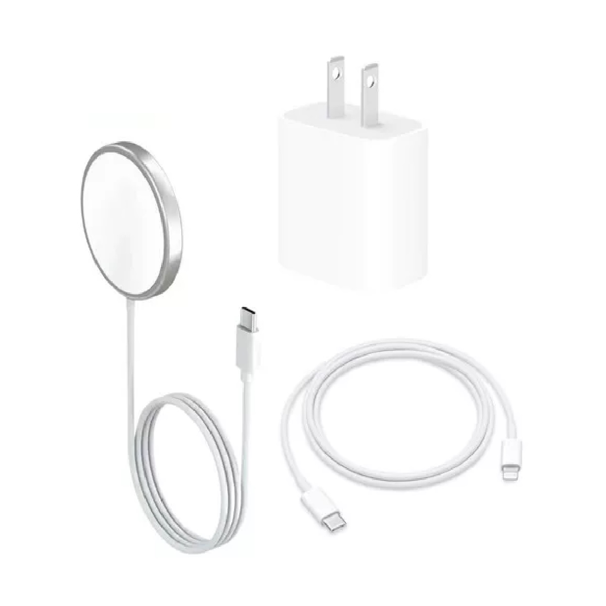kit cargador inalámbrico + cubo 20w + cable tipo c para iPhone carga ...