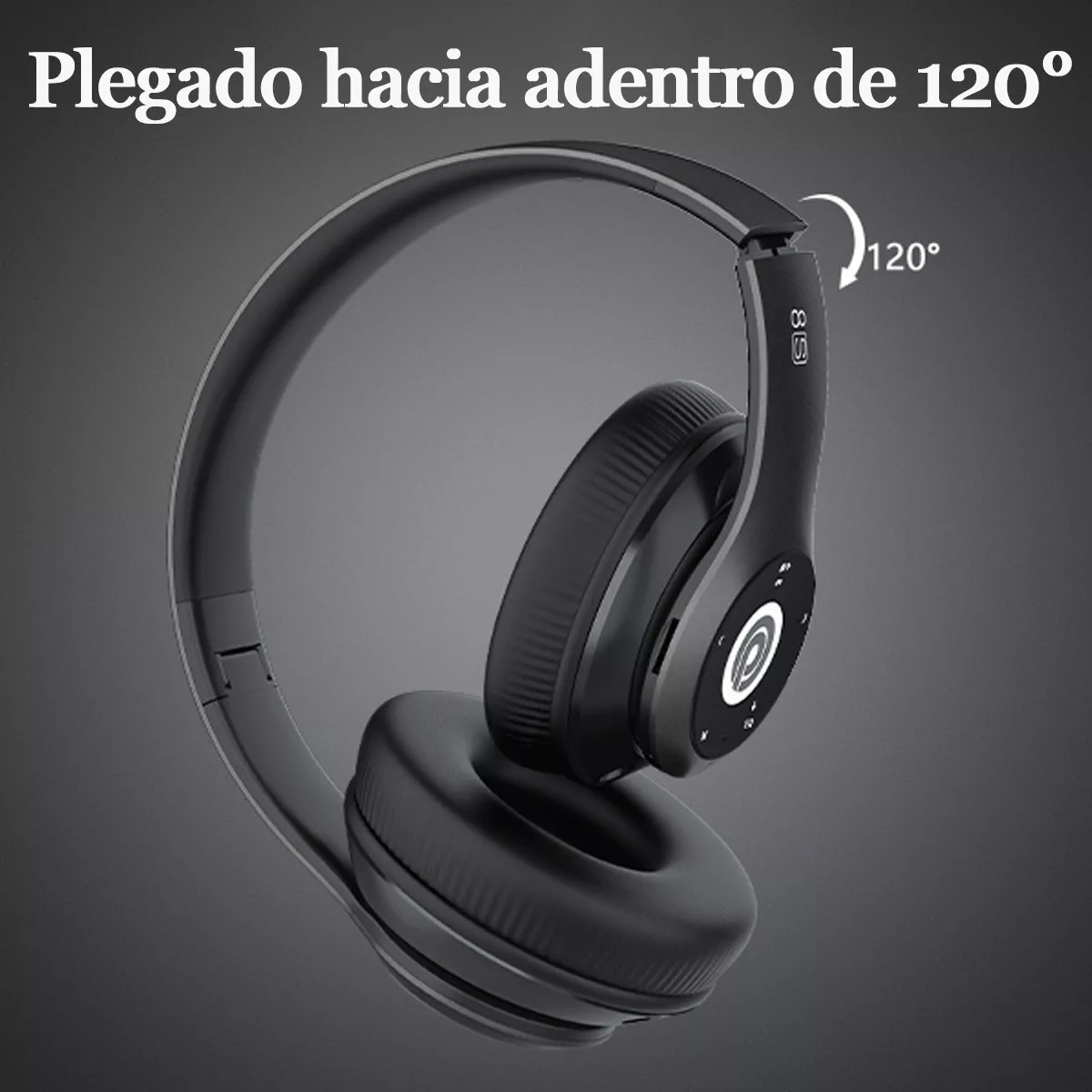Audífonos Inalámbrico Diadema Con Micrófono Bluetooth Negro 