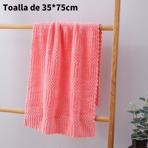 "4 Pzs Juego Toalla Baño,lana Coral Suave De Alta Densidad Azul Oscuro y Rosa profundo "