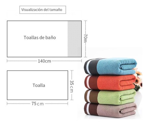 "3 Pcs 100% Algodón Juego De Baño Completo Grande Y Tuallas marron ".