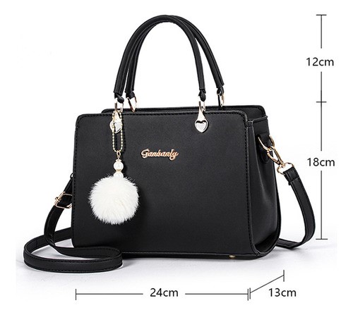 "Bolsa Mujer Crossbody Bandolera Casual Vintage Moda Pendient negra ".