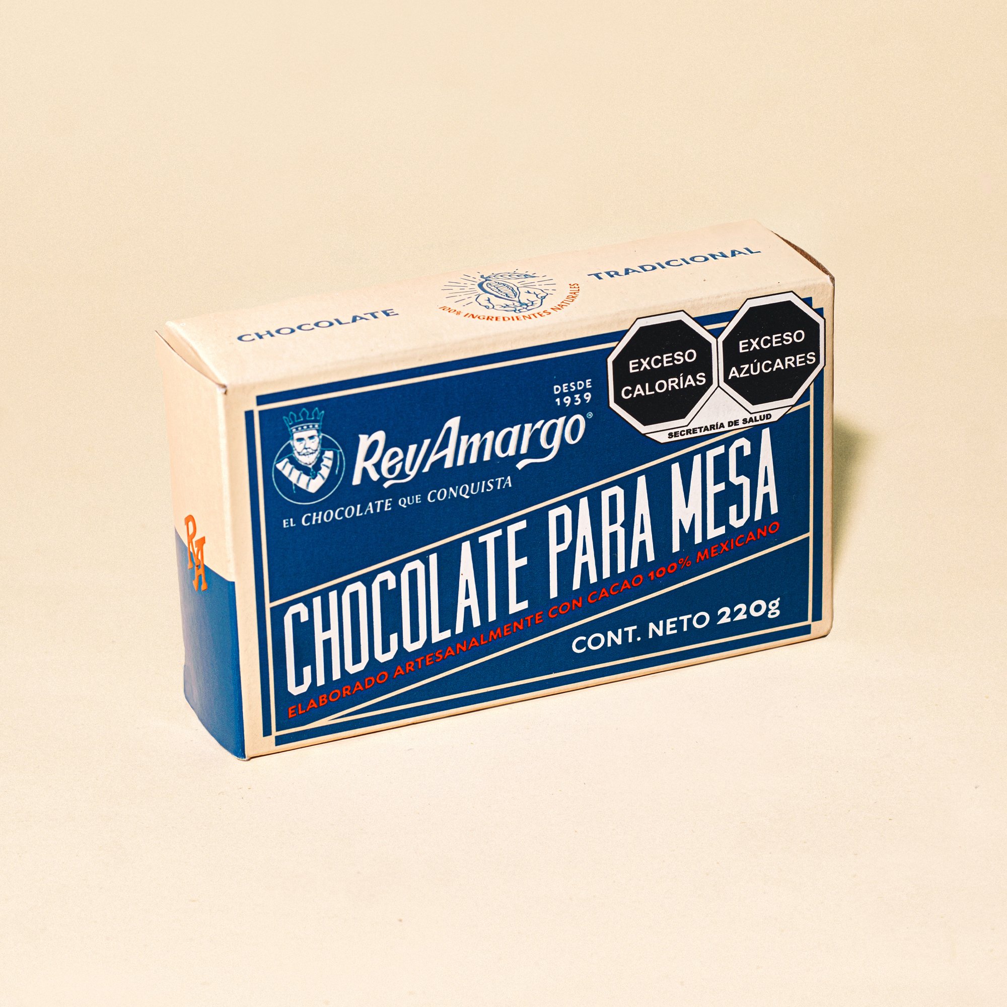 Chocolate Para Mesa Rey Amargo Tradicional 550g Caja 5 Tab