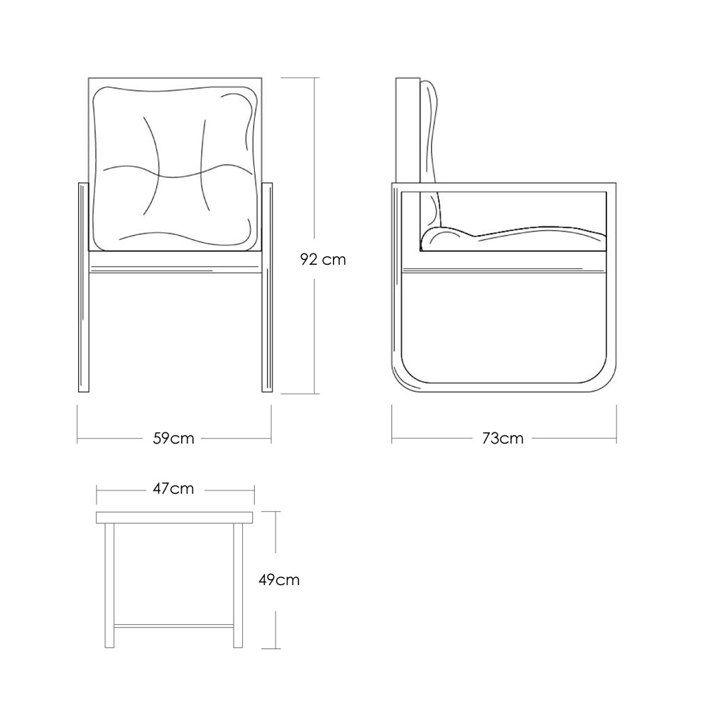 Set Patio Y Jardin De Mimbre 3 Piezas Sillas Mecedoras