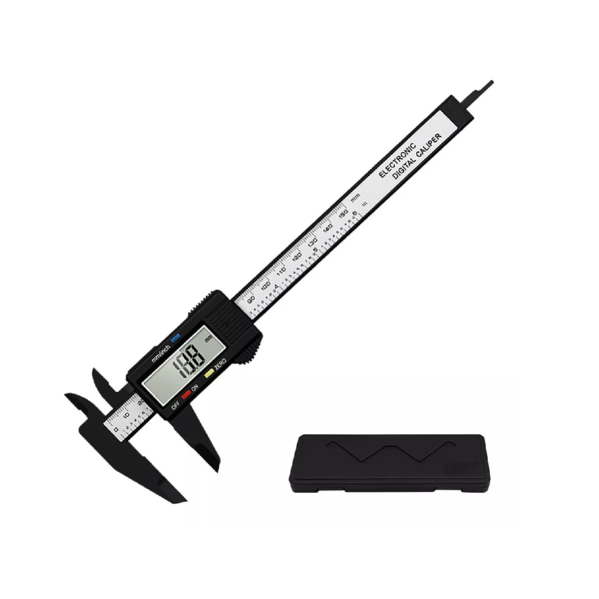 Calibrador Vernier Digital Pie De Rey 6in Precisión 0.01mm plata