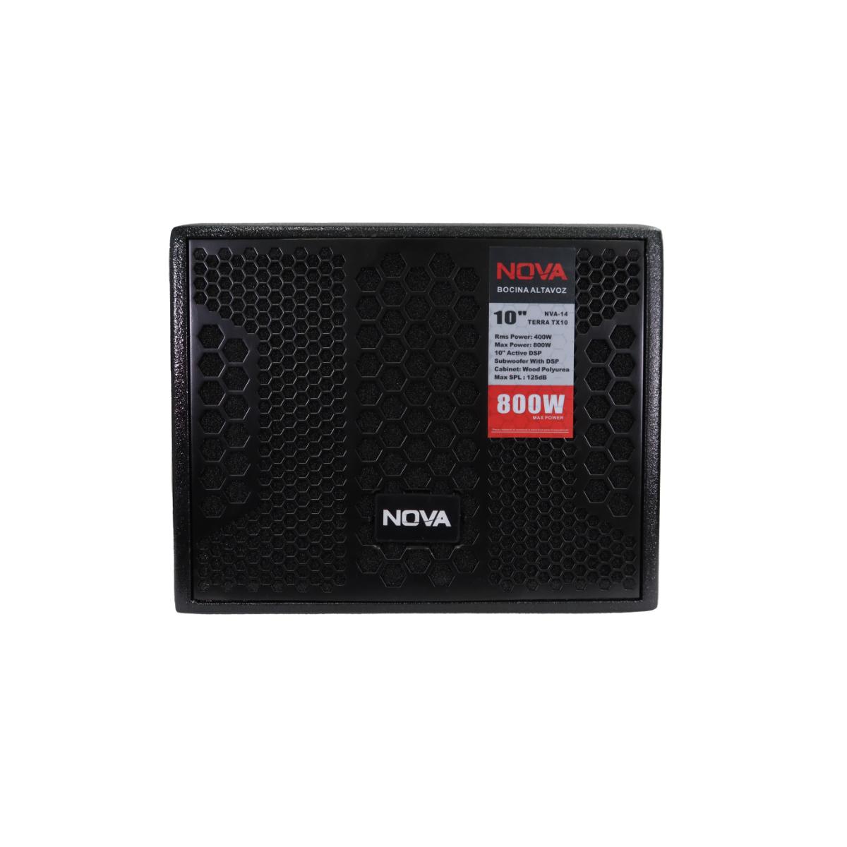 Subwoofer Amplificado NOVA TERRA TX10 10 Pulgadas 400w Rms.