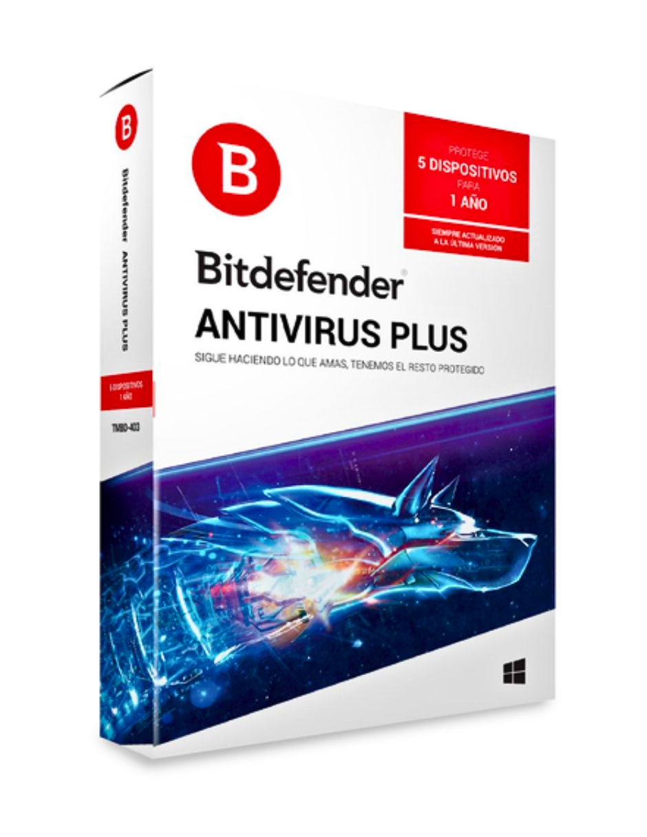 Antivirus BITDEFENDER PLUS TMBD-403, 5 usuarios, 1 Año.