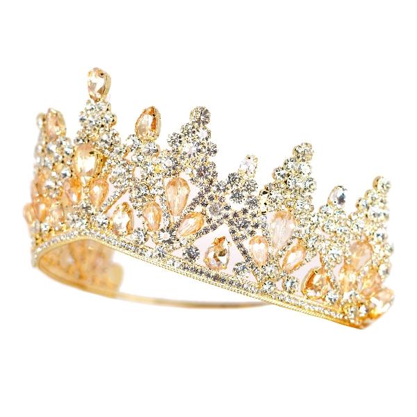 Tiara (corona) de novia o xv años (cristal cortado)