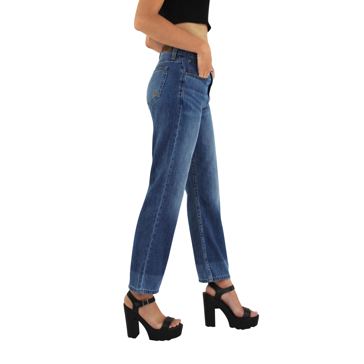Jeans Innermotion Azul Claro Corte Boyfriend Estilo 1407 Para Mujer