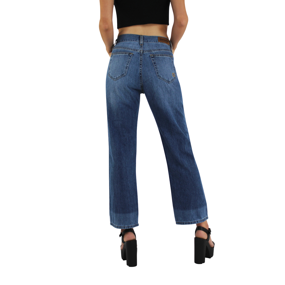 Jeans Innermotion Azul Claro Corte Boyfriend Estilo 1407 Para Mujer