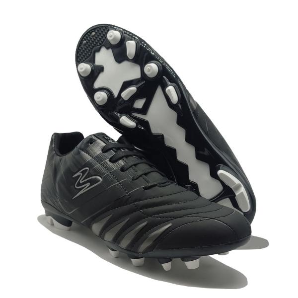 Tenis Metro-E 426 Negro Mate Plateados Tacos Futbol Taquetes Soccer