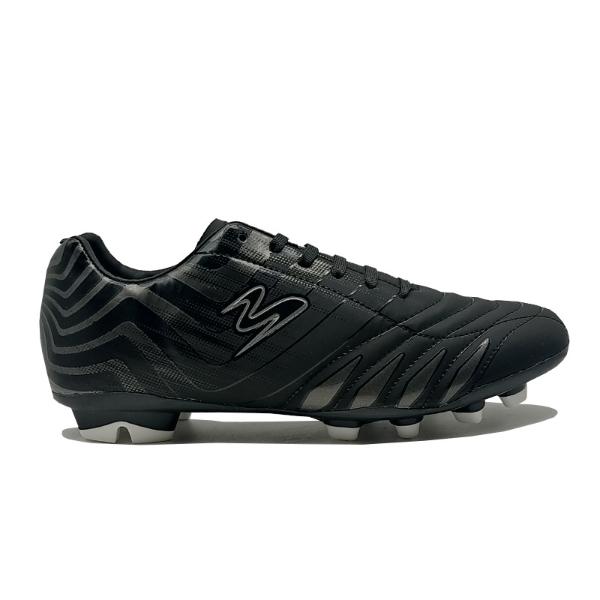 Tenis Metro-E 426 Negro Mate Plateados Tacos Futbol Taquetes Soccer