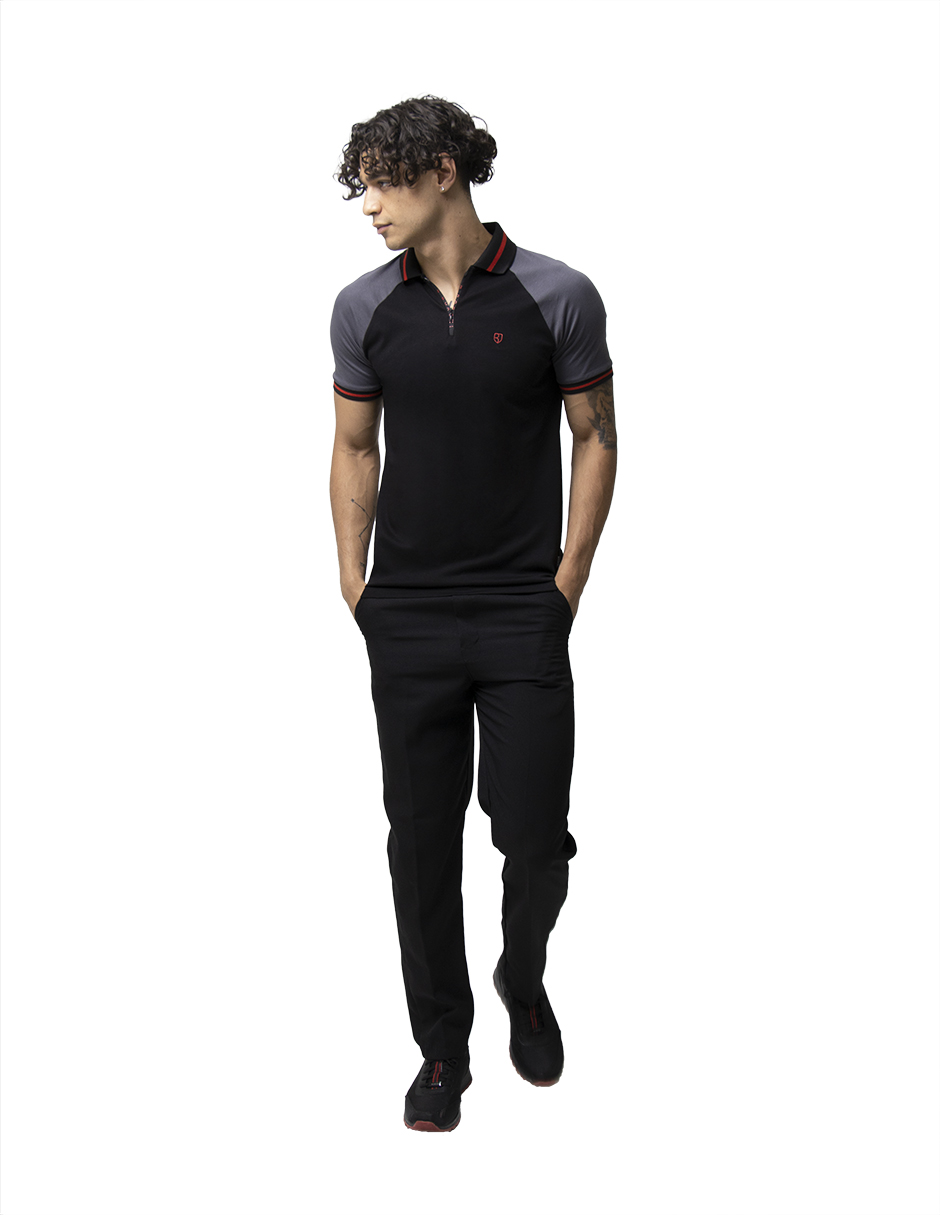 Playera Tipo Polo Boroni De Algodón Pima Premium.