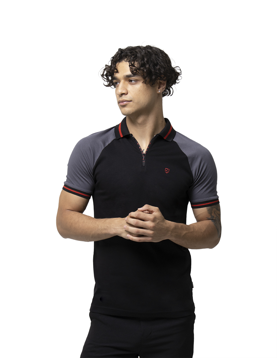 Playera Tipo Polo Boroni De Algodón Pima Premium.