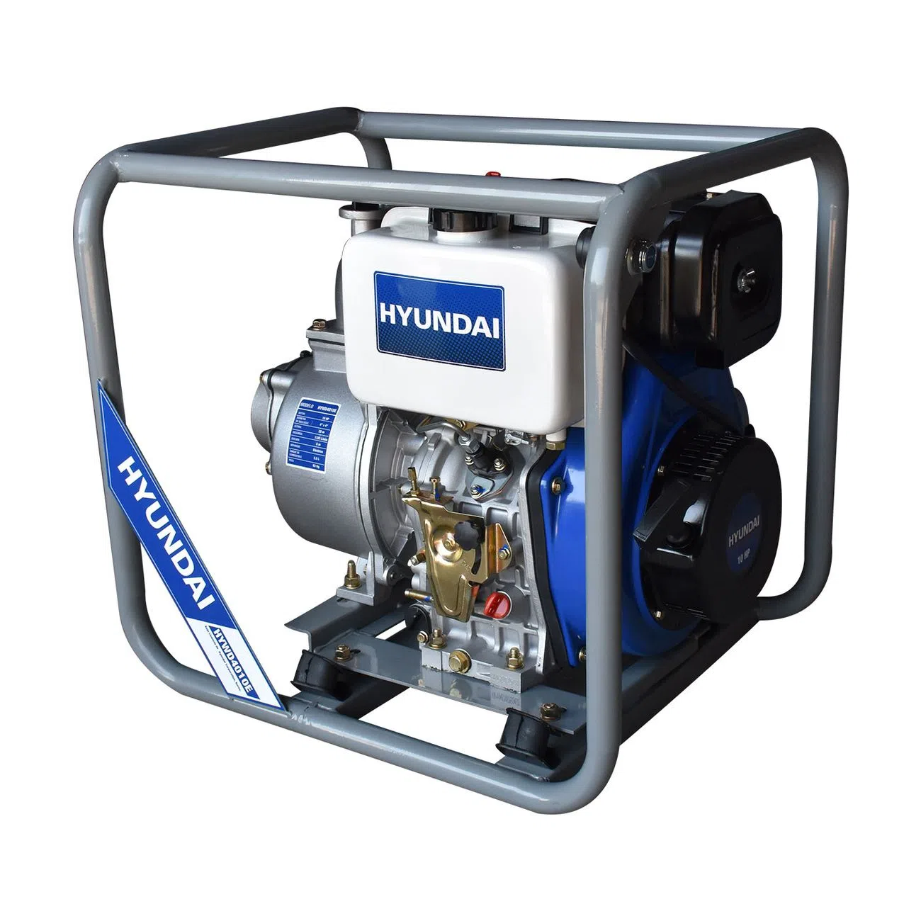 Bomba De Agua Agricola Autocebante Diesel Profesional Alta Presión Hyundai 10 Hp 4x4 Eléctrico - HYWD4010E