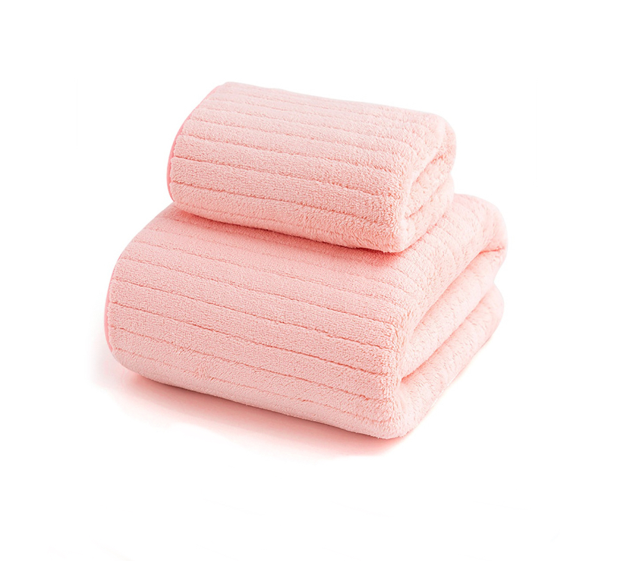 Set 2 Toallas Baño Rosa.