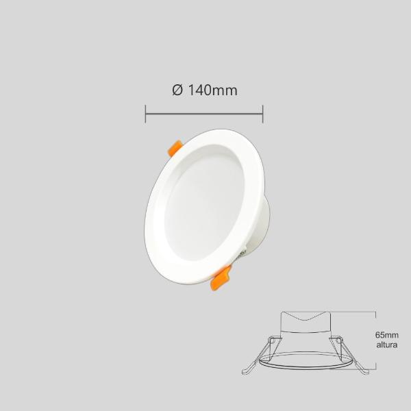 LAMPARA LED DE EMPOTRAR 12W PARA BOTE INTEGRAL DE 12CM LUZ BLANCA MARCA JWJ