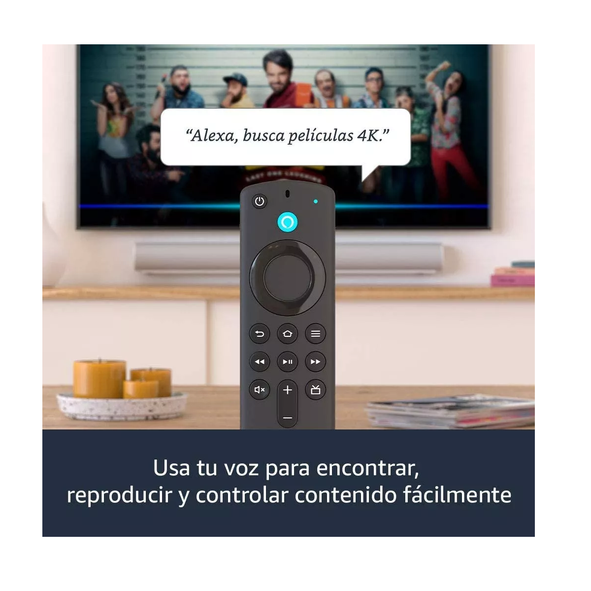 Amazon Fire TV Stick 4K 3.ª generación de voz 4K 8GB negro con 1.5GB de memoria RAM