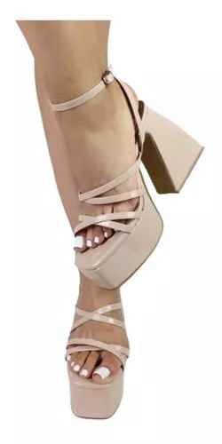Tacones Plataforma Para Dama Tiras Con Talon Berry 7476.