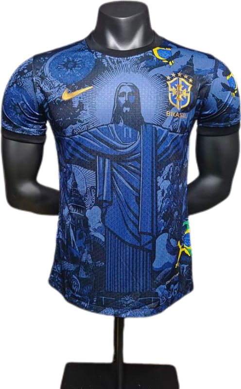 Nuevo! Jersey Brasil 2024/2025 Edicion Especial Corcovado Azul Talla S.