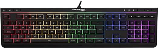 HyperX Alloy Core RGB – Teclado gamer español de membrana – Teclas silenciosas y rápidas con iluminación dinámica RGB, Resistente a derrames, Compatible con Windows 10/8.1/8/7 – Teclas Español Latam.