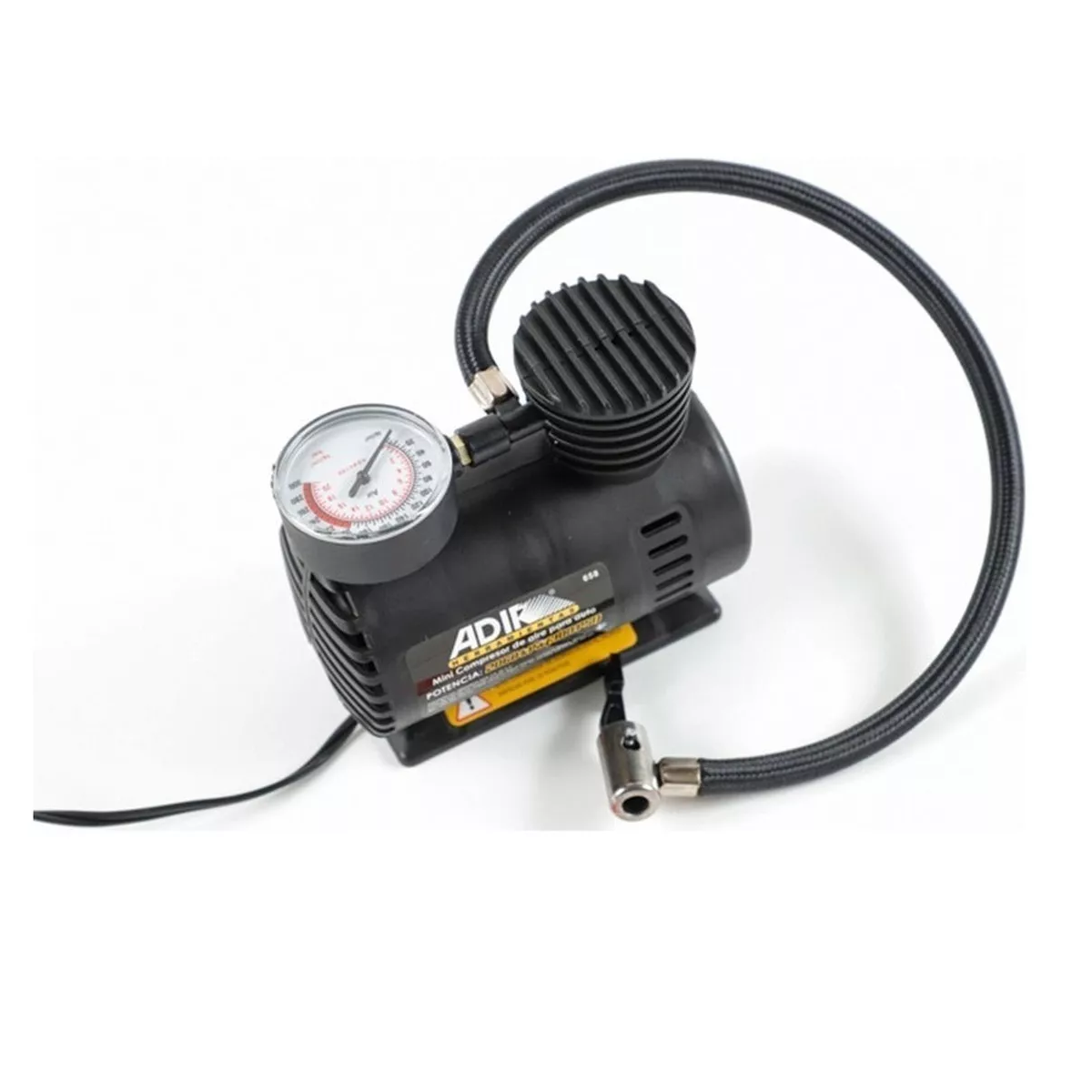 Compresor De Aire Mini Batería Portátil Adir 658 Color Negro