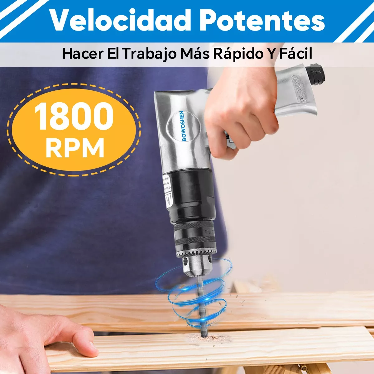 Taladro Neumático Atornillador Profesional Alto Impacto 1/2