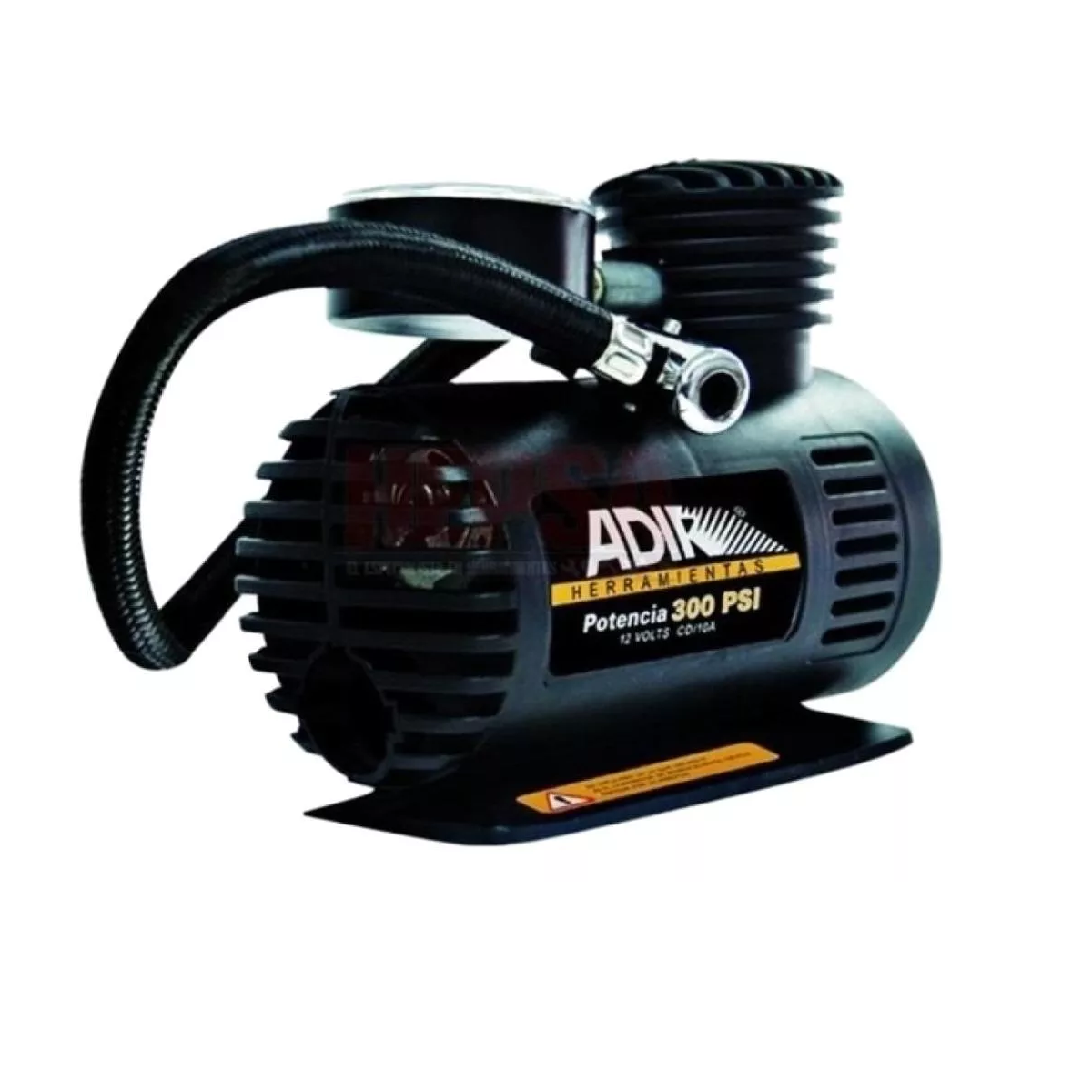 Compresor De Aire Mini Batería Portátil Adir 658 Color Negro