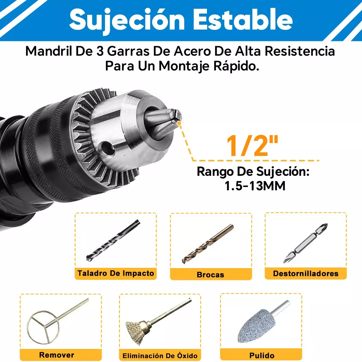 Taladro Neumático Atornillador Profesional Alto Impacto 1/2