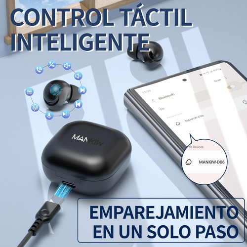Audífonos In-ear Inalámbricos Bluetooh 5.3 Mankiw D06 Mini.