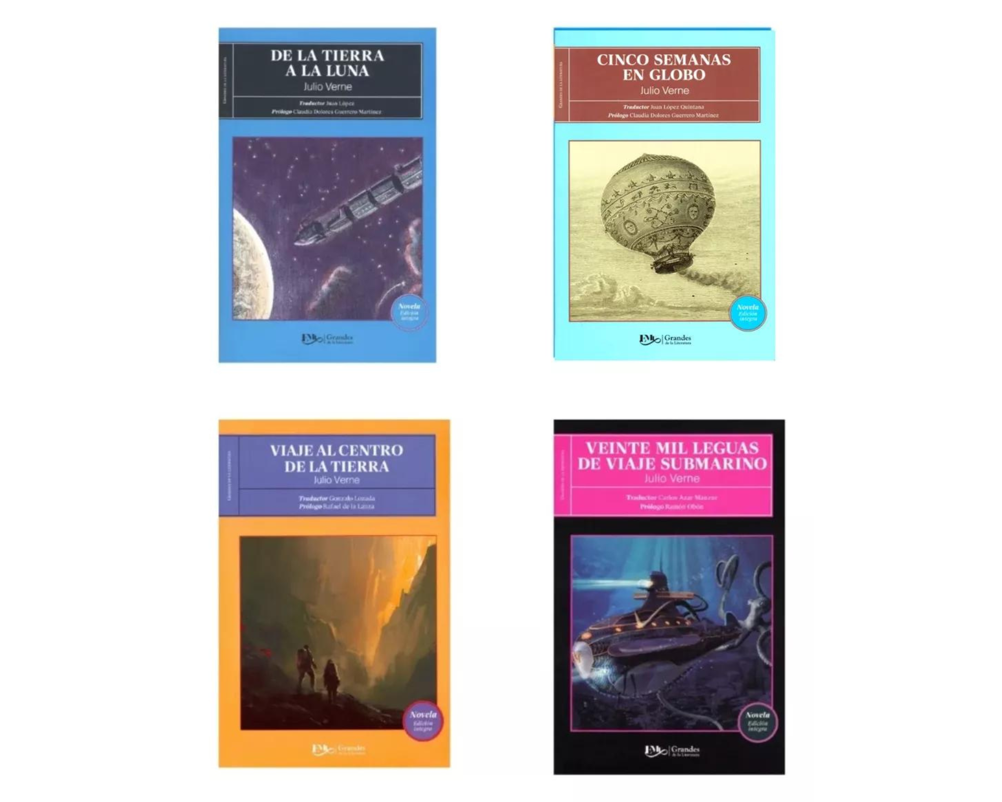 Coleccion De 4 Libros Imprescindibles De Julio Verne Novela.