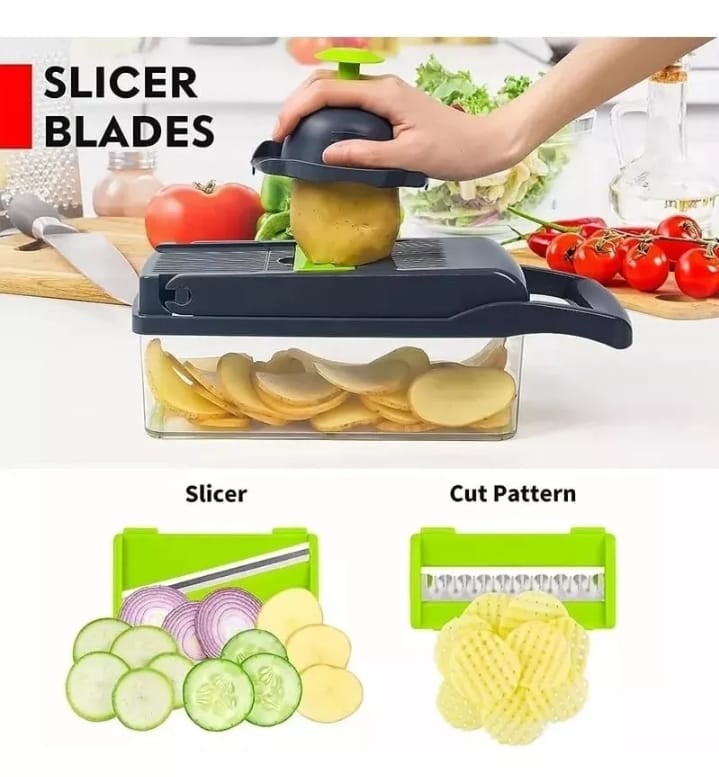 Cortador De Verduras 14 Piezas Veggie Slicer.