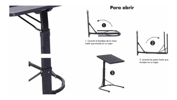 Mesa Para Laptop Mainstays Multifuncional Ajustable Negro