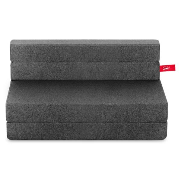Sillón Plegable Atlas Matrimonial 3 Posiciones Gris, Cómodo, Ligero y Fácil de Transportar