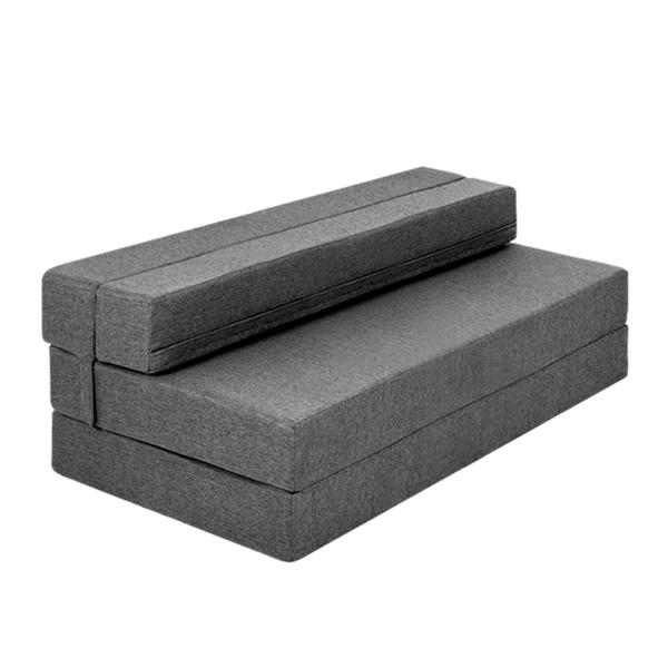 Sillón Plegable Atlas Matrimonial 3 Posiciones Gris, Cómodo, Ligero y Fácil de Transportar