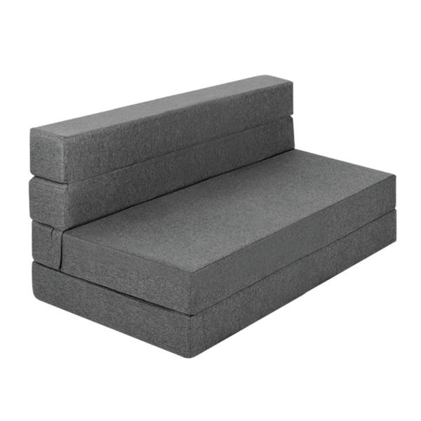 Sillón Plegable Atlas Matrimonial 3 Posiciones Gris, Cómodo, Ligero y Fácil de Transportar