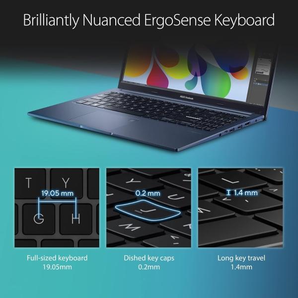 Laptop VivoBook F15 F1502ZA-WH74 15.6" TouchScreen ,  Intel Core i7-1255U 1.70GHz, 16GB, 512GB SSD, Windows 11 Home 64-bit, Inglés, Azul.