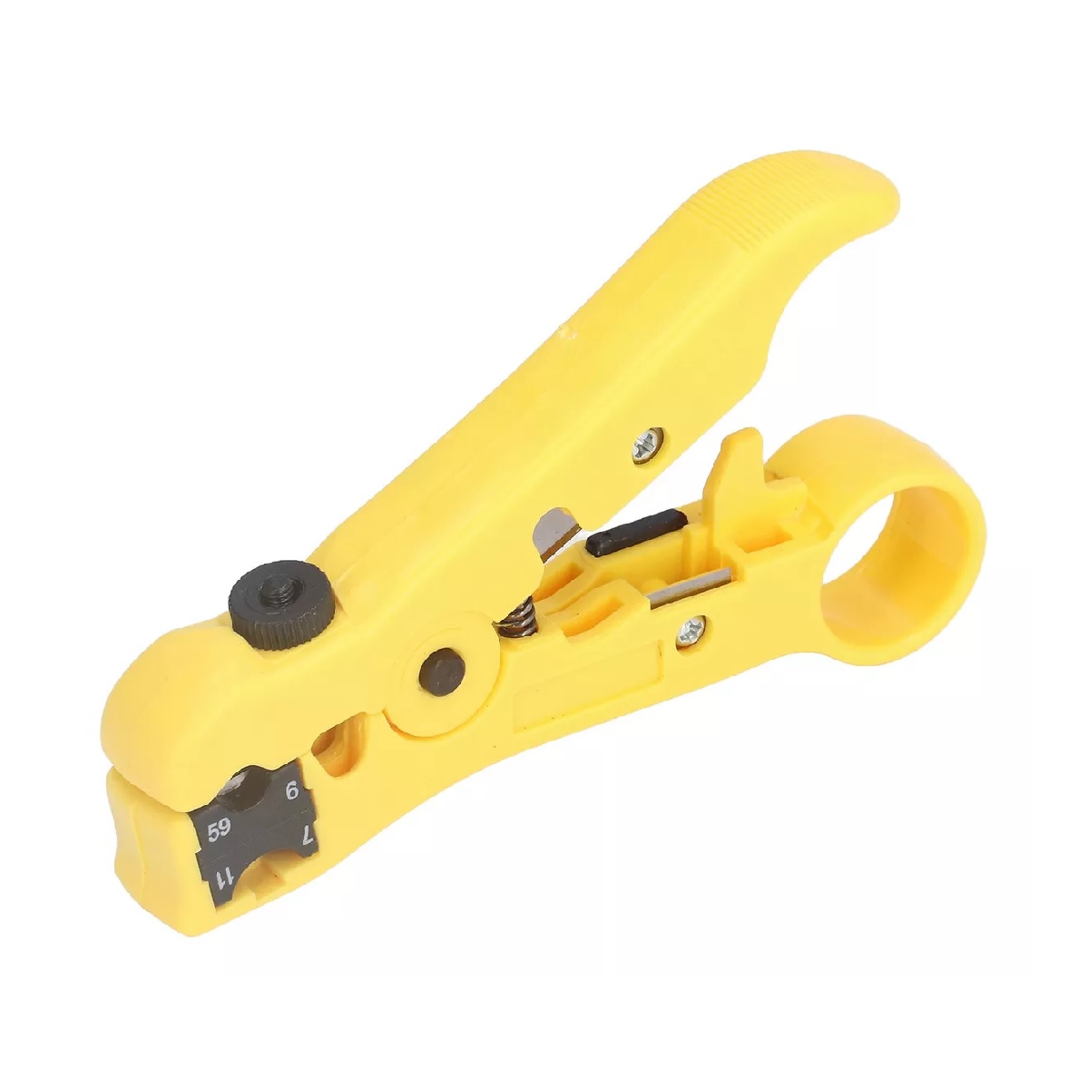 Pinza Peladora De Cables Para Rg, Coaxial Y Utp Mt-505 amarillo