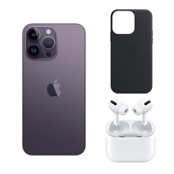 Apple IPhone 14 Pro Max Morado 128GB E SIM REACONDICIONADO + FUNDA Y AUDIFONOS DE REGALO.