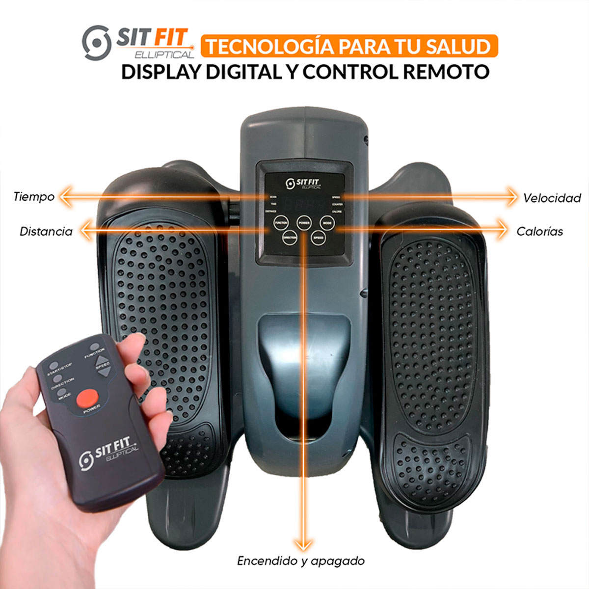 Escaladora Elíptica Sit Fit Eliptical  Quick Fit Pro incluye Calcetas Compresión .