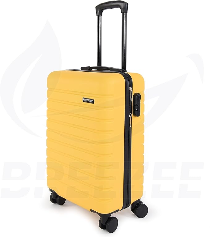 A BREEZEE MARKET Maleta Rígida Resistente De 20 Pulgadas, Tamaño Cabina Equipaje De Mano, Ruedas 360º Spinner Asa Telescópica Y Seguridad Candado TSA 3 Digitos, Equipaje De Mano Viaje Vacaciones.