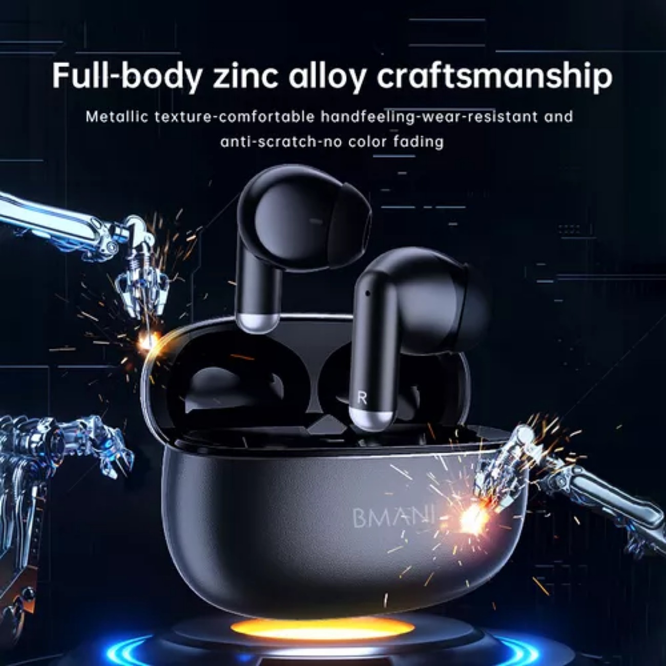 Bmani K50 Audífonos Inalámbricos In-ear Gamer Con Bluetooth Metal