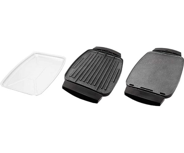 Parrilla electrica reversible antiadherente plancha y grill 