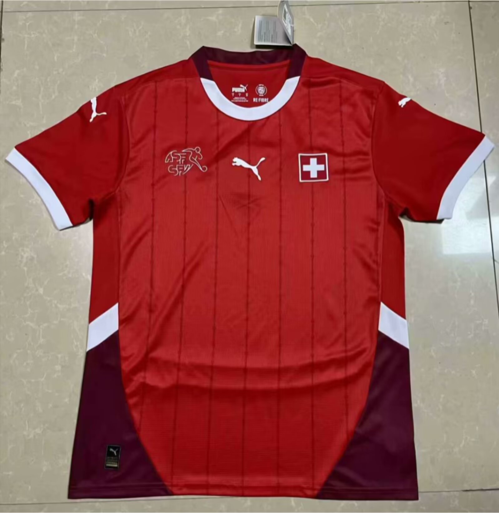 Nuevo! Jersey Suiza Eurocopa 2024/2025 Titular Local Roja Talla S.