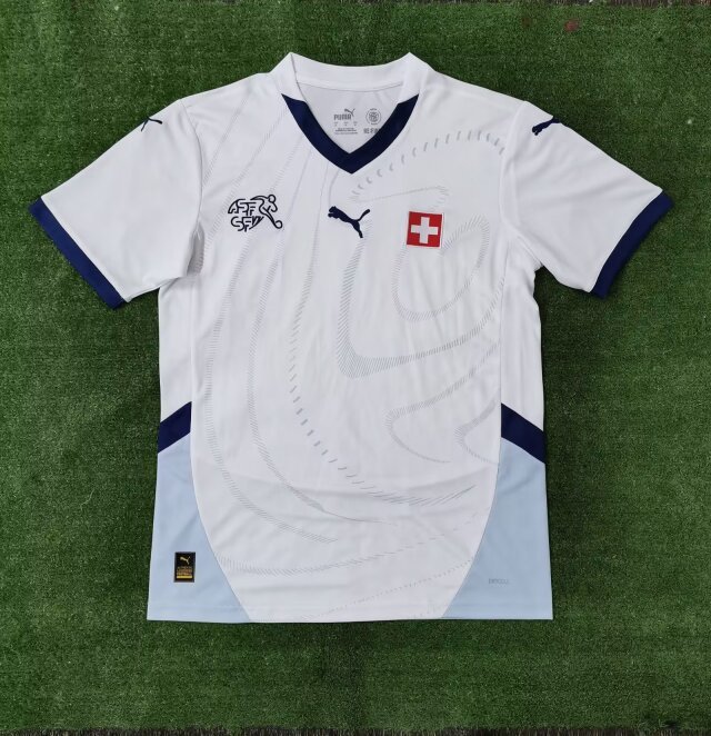 Nuevo! Jersey Suiza Eurocopa 2024/2025 Visita Blanca Talla M.