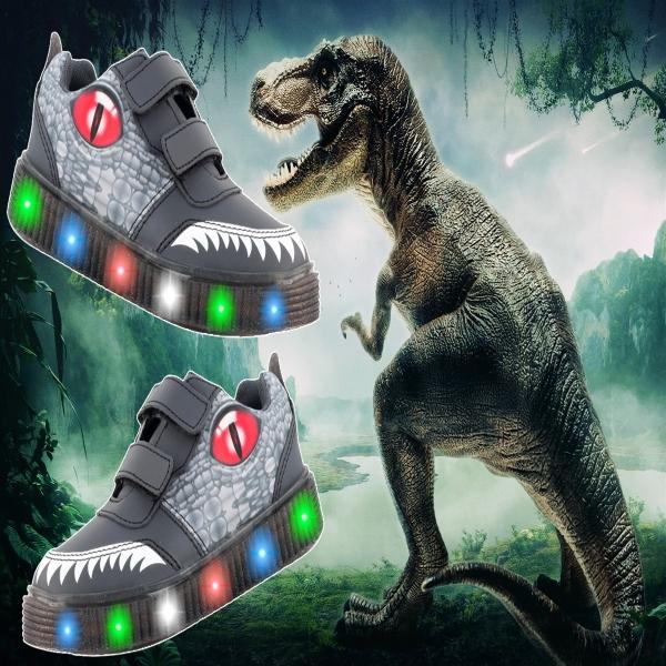 Tenis Dinosaurio Rex Luces Leds T-rex Niños 780 Oxford 12-21 (12.0 - 21.0)