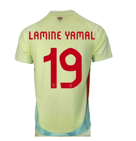 Nuevo! Jersey España Euro 2024/2025 Visita Amarillo Lamine Yamal 19 Talla S.