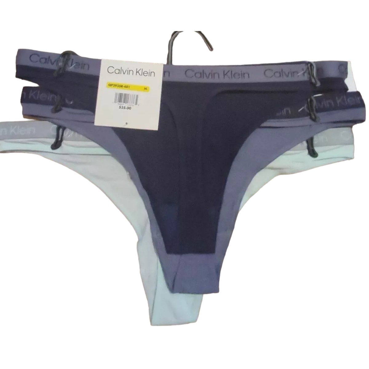 Calvin Klein Pack De 3 Tangas De Algodon Para Dama, Talla M