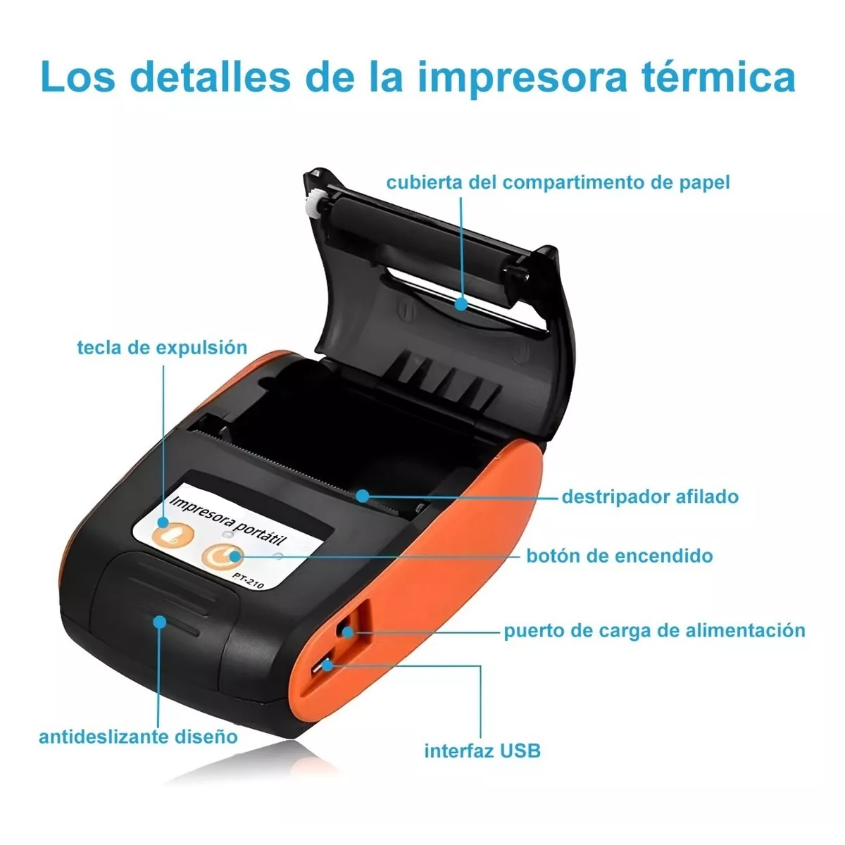 Mini Impresora Portátil Térmica Bluetooth Recibos 58mm