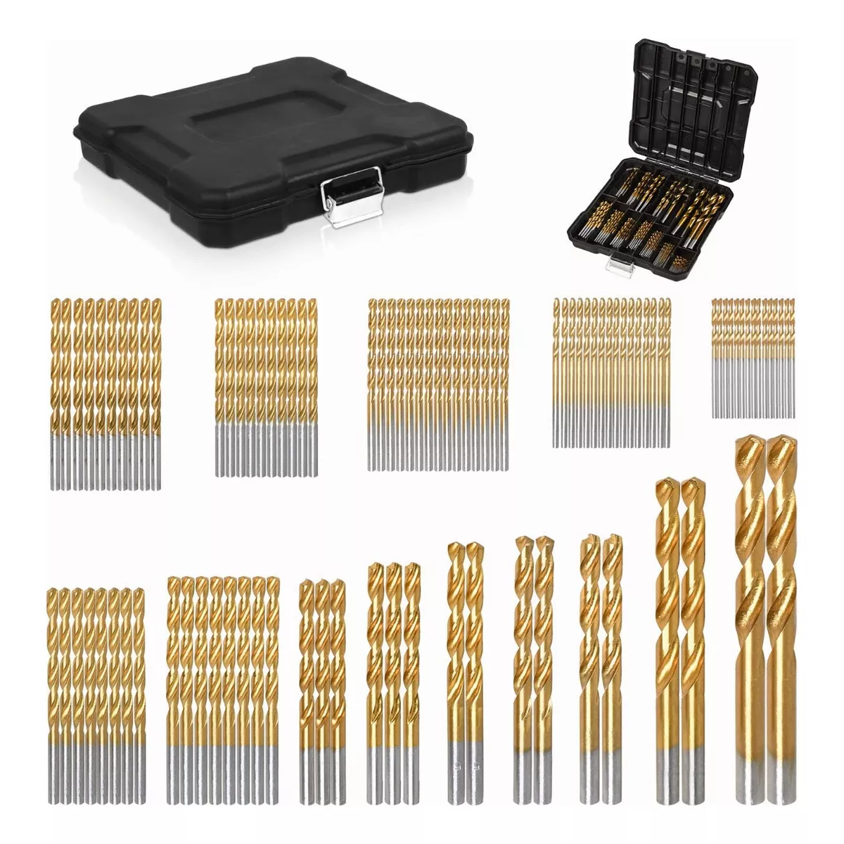 Juego De Brocas Herramientas 1.5-10mm P/madera/metal 99 Pzs 