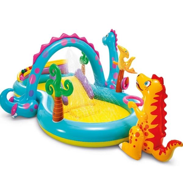 Centro acuático de juegos inflable dinosaurios 